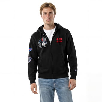 Men's Disney x Champion Black Buffalo Bills Beast All-Star Full-Zip Hoodie