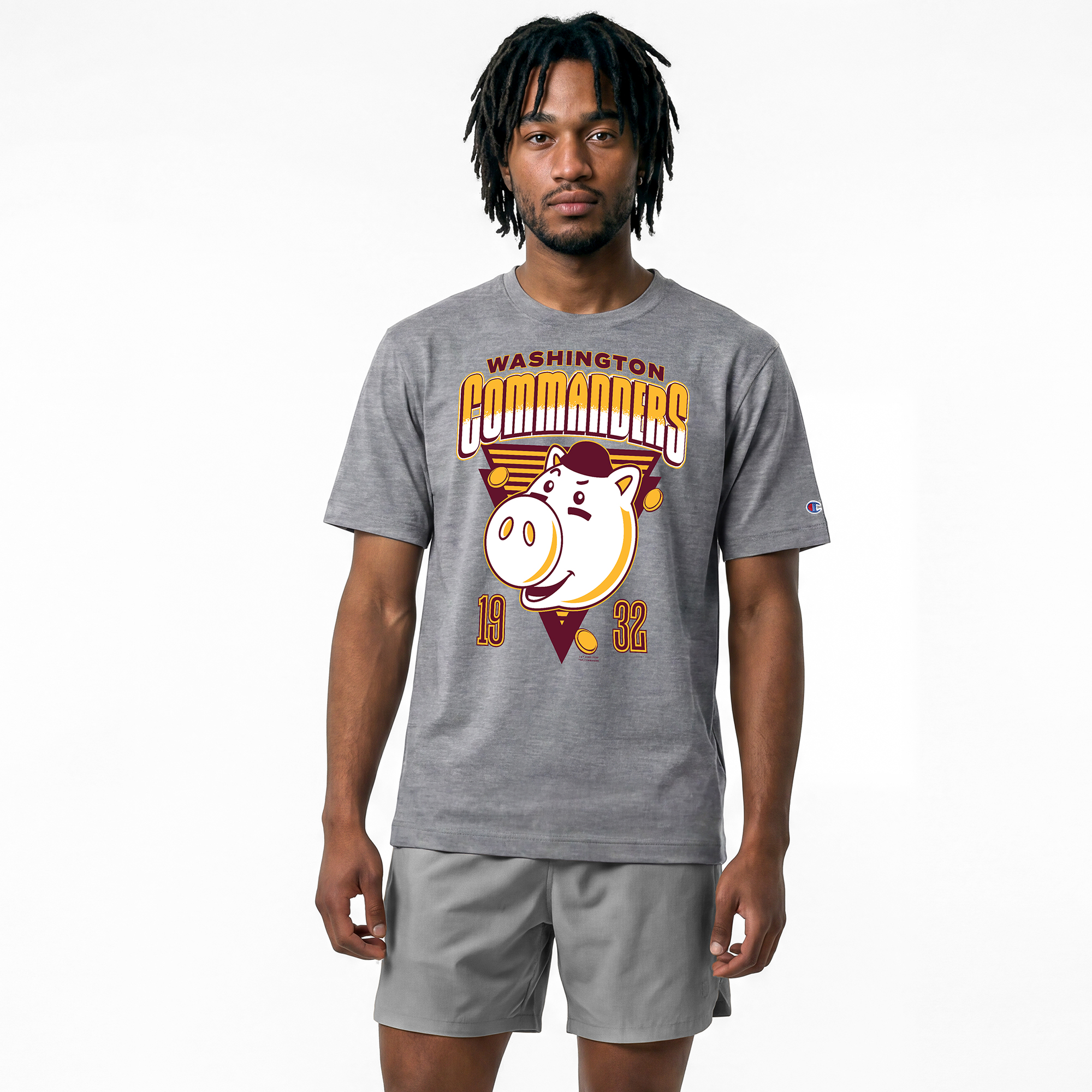 Men's Disney x Champion Gray Washington Commanders Hamm All-Star T-Shirt
