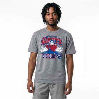 Men's Disney x Champion Gray New York Giants Wreck-It Ralph All-Star T-Shirt