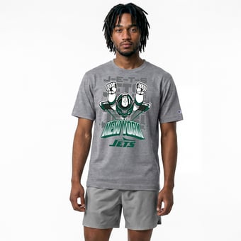 Men's Disney x Champion Gray New York Jets Buzz Lightyear All-Star T-Shirt