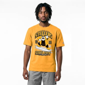 Men's Disney x Champion Gold Pittsburgh Steelers Pete All-Star T-Shirt