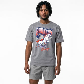 Men's Disney x Champion Gray Denver Broncos Maximus All-Star T-Shirt