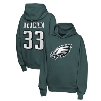 Youth Nike Cooper DeJean Midnight Green Philadelphia Eagles Name & Number Club Fleece Hoodie