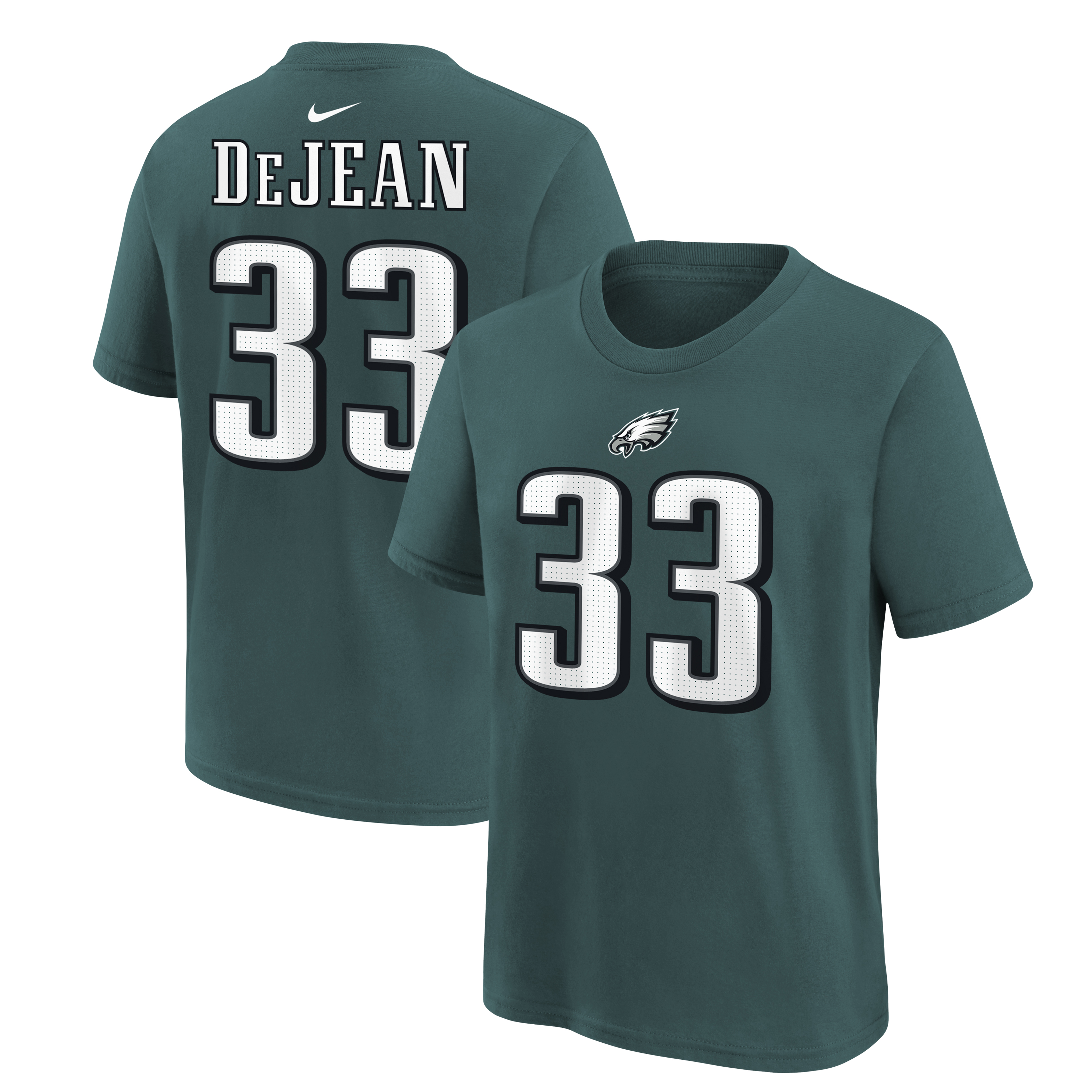 Nike Big Boys and Girls Cooper DeJean Midnight Green Philadelphia Eagles Player Name Number T-Shirt - Midnight Green