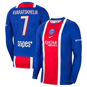 Maillot Domicile Stadium PSG Nike 26/27 - Manches longues avec flocage Kvaratskhelia 7, vue 1