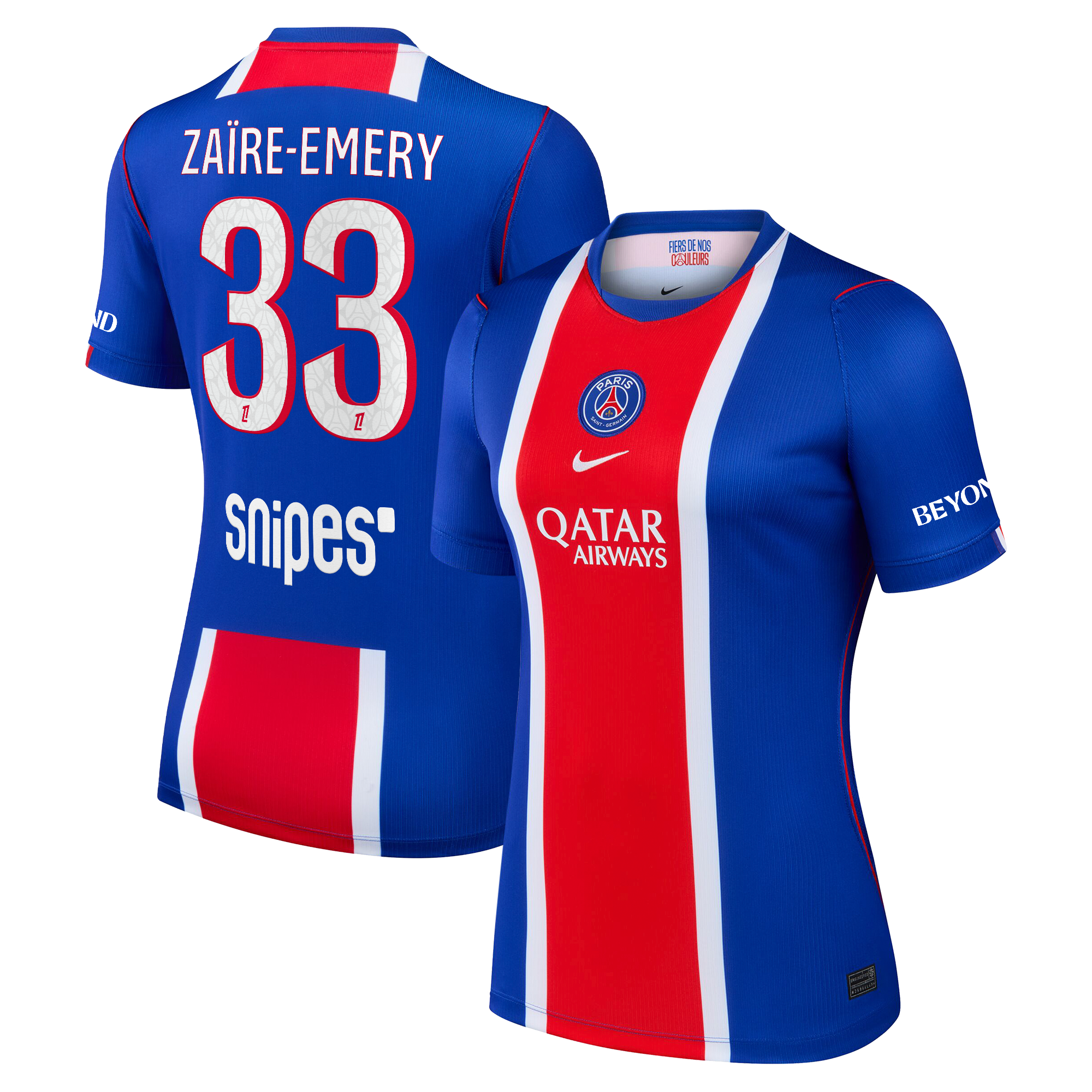 Maillot Domicile Stadium PSG Nike 26/27 - Femme avec flocage Zaïre-Emery 33