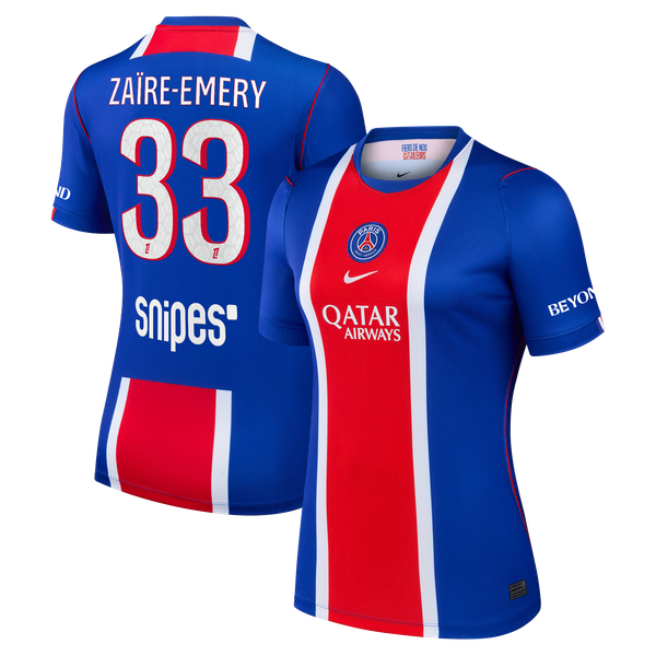 Maillot Domicile Stadium PSG Nike 26/27 - Femme avec flocage Zaïre-Emery 33