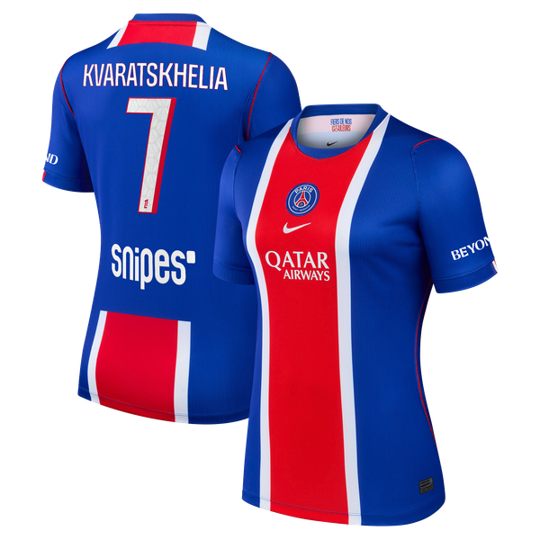 Maillot Domicile Stadium PSG Nike 26/27 - Femme avec flocage Kvaratskhelia 7