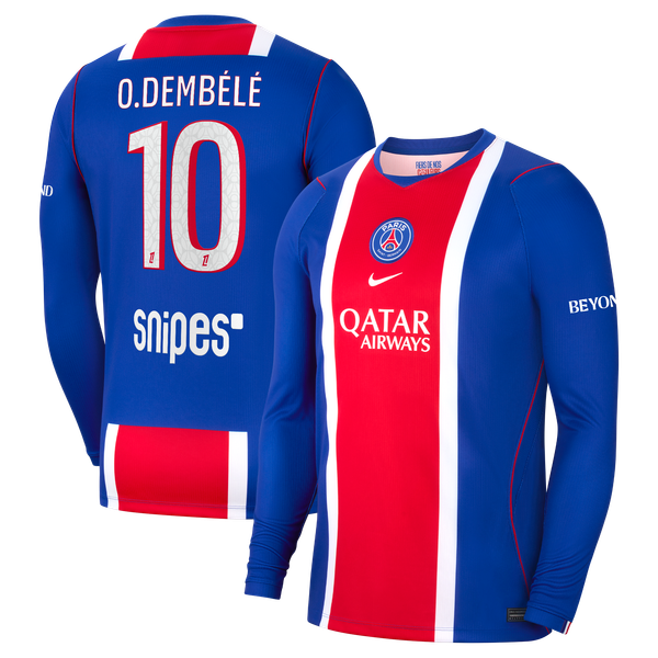 Maillot Domicile Stadium PSG Nike 26/27 - Manches longues avec flocage O.Dembélé 10
