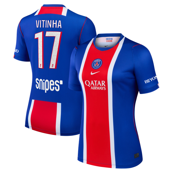 Maillot Domicile Stadium PSG Nike 26/27 - Femme avec flocage Vitinha 17