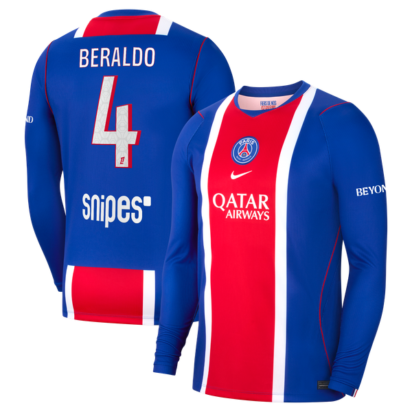 Maillot Domicile Stadium PSG Nike 26/27 - Manches longues avec flocage Beraldo 4