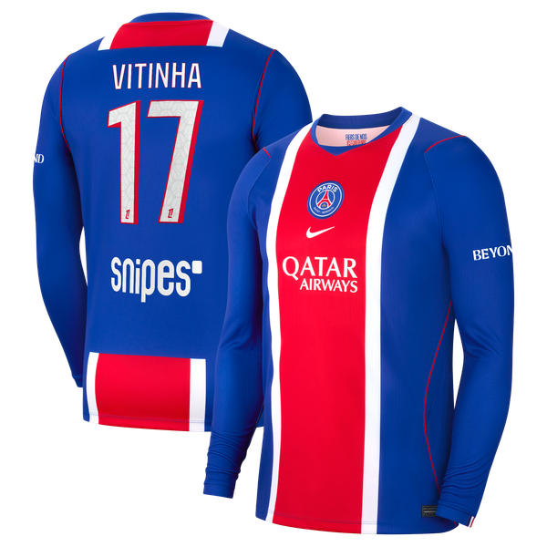 Maillot Domicile Stadium PSG Nike 26/27 - Manches longues avec flocage Vitinha 17