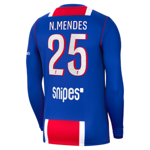 Maillot Domicile Stadium PSG Nike 26/27 - Manches longues avec flocage N.Mendes 25, vue 4