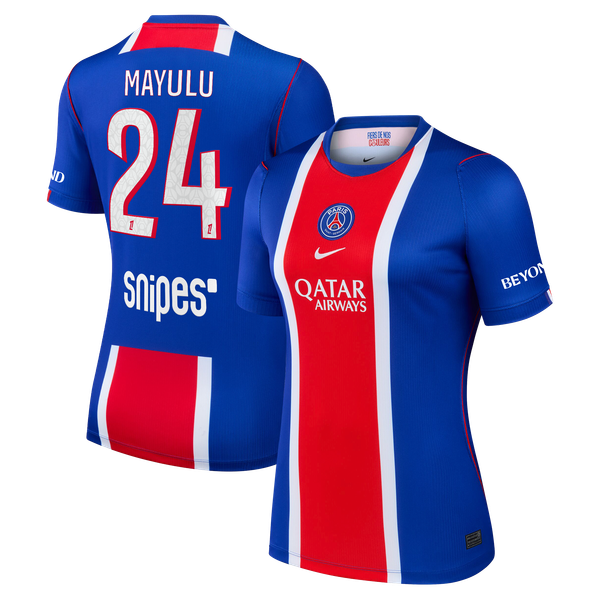 Maillot Domicile Stadium PSG Nike 26/27 - Femme avec flocage Mayulu 24