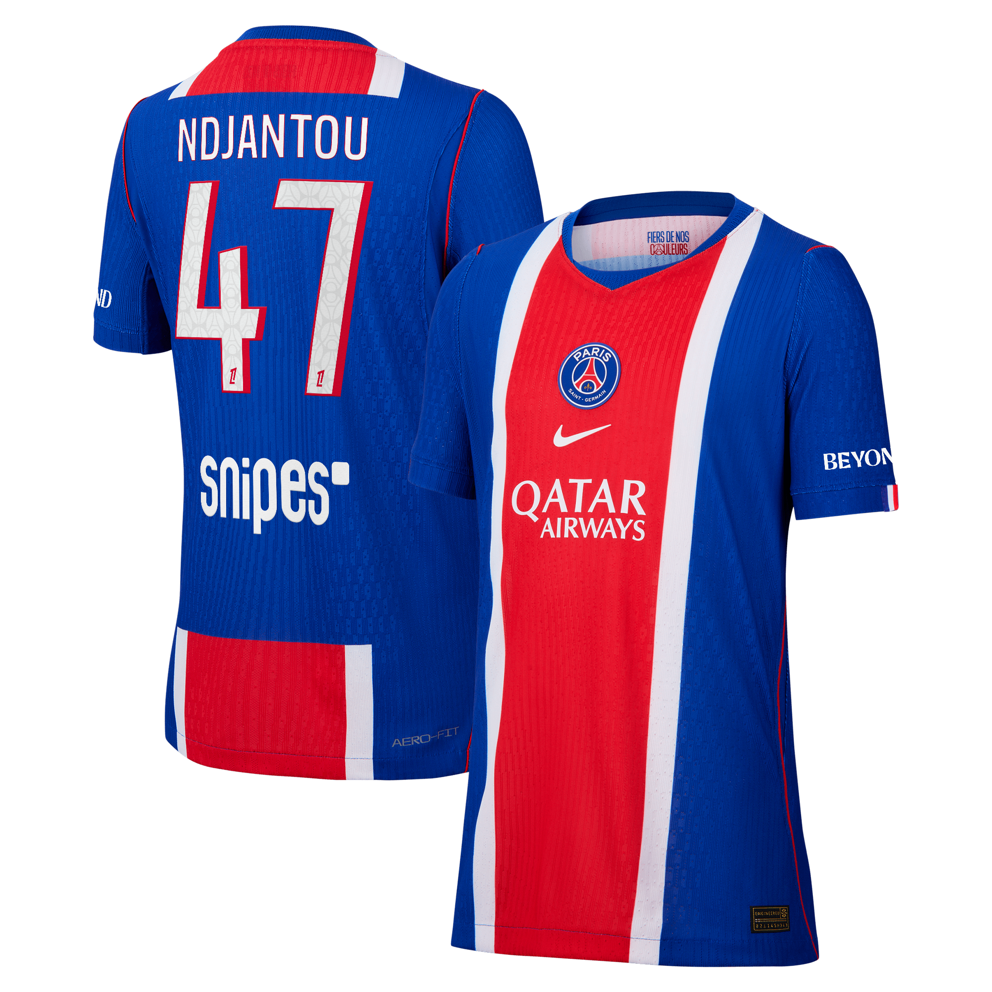 Maillot Domicile Match PSG Nike Aero-FIT 26/27 - Enfant avec flocage Ndjantou 47