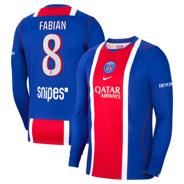 Maillot Domicile Stadium PSG Nike 26/27 - Manches longues avec flocage Fabian 8