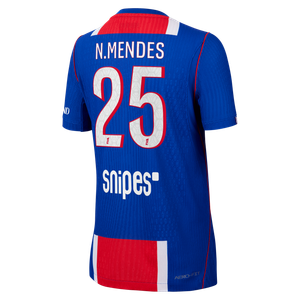 Maillot Domicile Match PSG Nike Aero-FIT 26/27 - Enfant avec flocage N.Mendes 25, vue 4