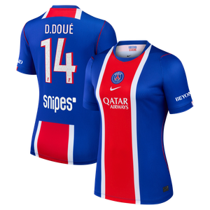 Maillot Domicile Stadium PSG Nike 26/27 - Femme avec flocage D.Doué 14, vue 1