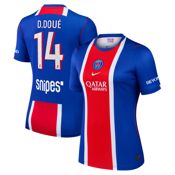 Maillot Domicile Stadium PSG Nike 26/27 - Femme avec flocage D.Doué 14