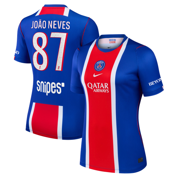 Maillot Domicile Stadium PSG Nike 26/27 - Femme avec flocage João Neves 87