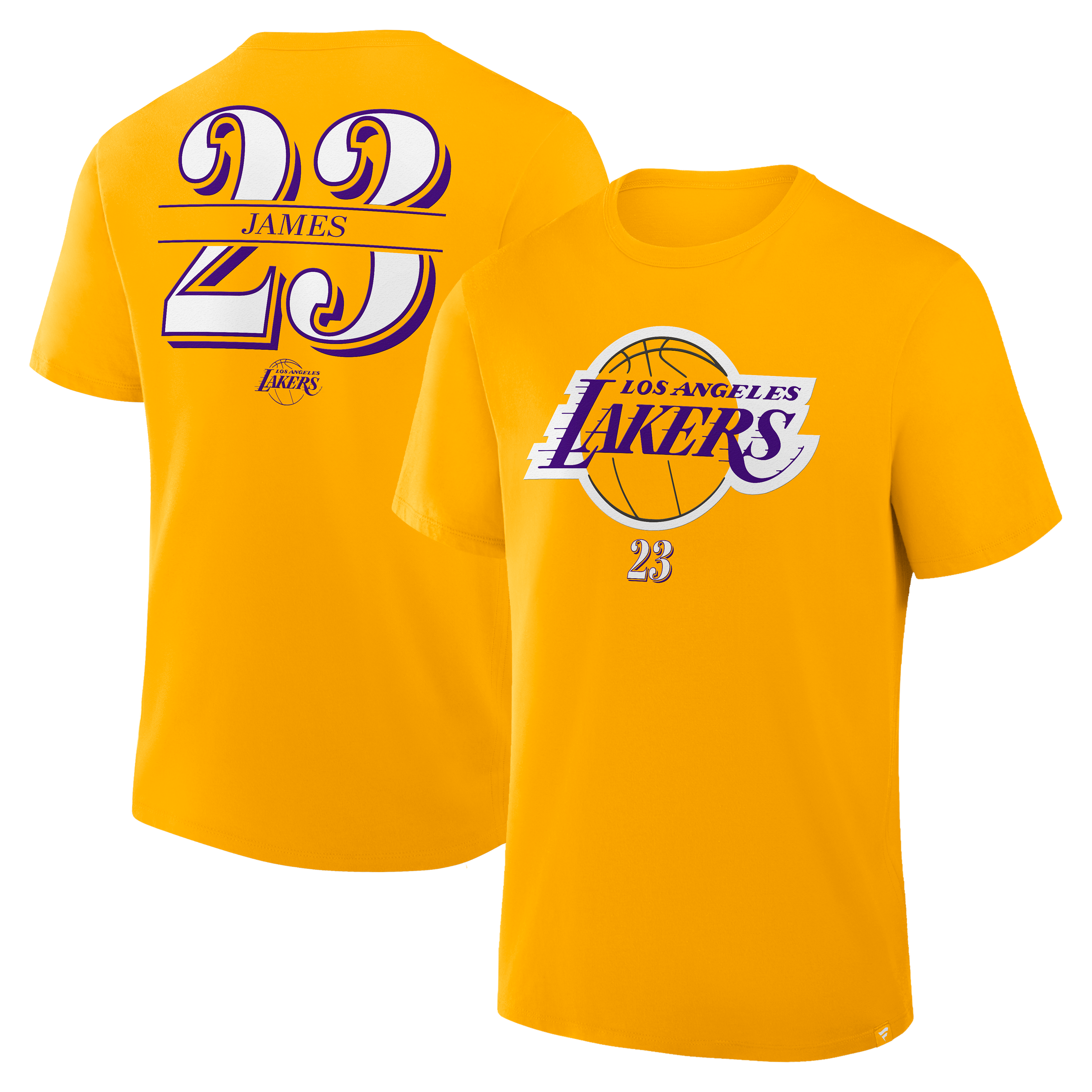 Men's LeBron James Gold Los Angeles Lakers In The Paint Legacy T-Shirt