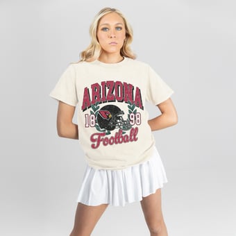 Women's Gameday Couture Natural Arizona Cardinals Raised on Victory T-Shirt