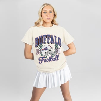 Women's Gameday Couture Natural Buffalo Bills Raised on Victory T-Shirt