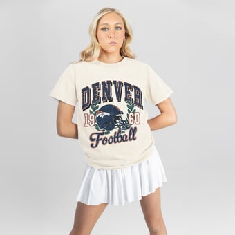 Women's Gameday Couture Natural Denver Broncos Raised on Victory T-Shirt