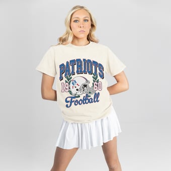 Women's Gameday Couture Natural New England Patriots Raised on Victory T-Shirt