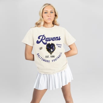 Women's Gameday Couture Natural Baltimore Ravens You Know Our Name T-Shirt