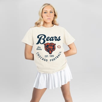 Women's Gameday Couture Natural Chicago Bears You Know Our Name T-Shirt
