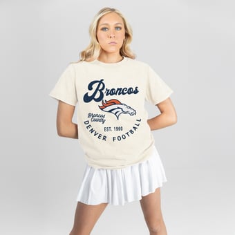 Women's Gameday Couture Natural Denver Broncos You Know Our Name T-Shirt