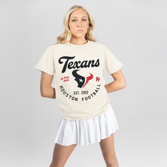 Women's Gameday Couture Natural Houston Texans You Know Our Name T-Shirt
