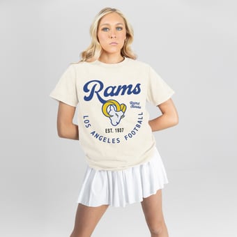 Women's Gameday Couture Natural Los Angeles Rams You Know Our Name T-Shirt
