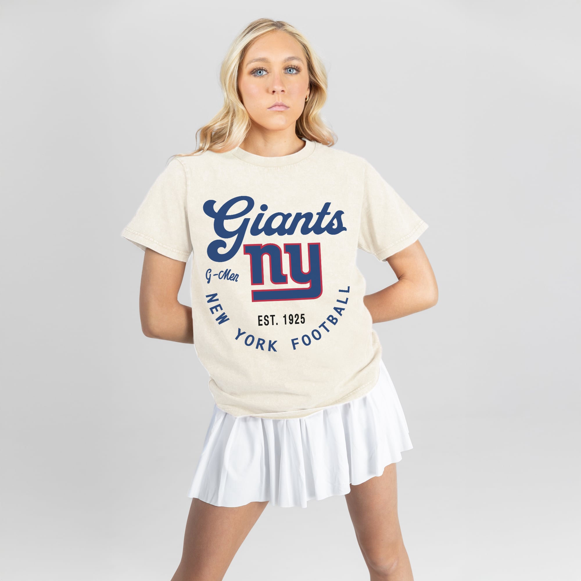 Women’s Gameday Couture Natural New York Giants You Know Our Name T-Shirt Women’s Gameday Couture Natural New York Giants You Know Our Name T-Shirt
