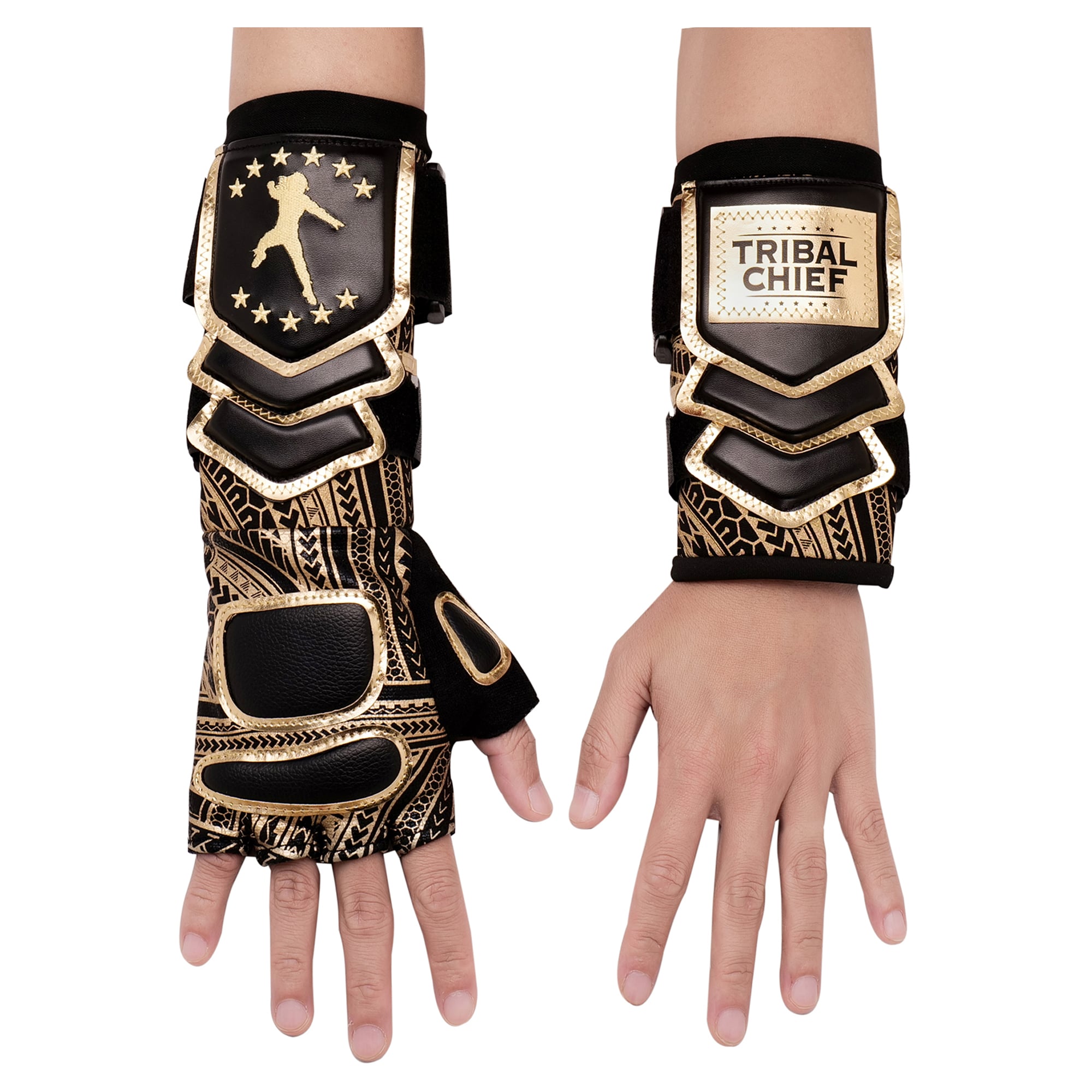 Roman Reigns WWE WrestleMania 42 Black & Gold TV Authentic Glove Set