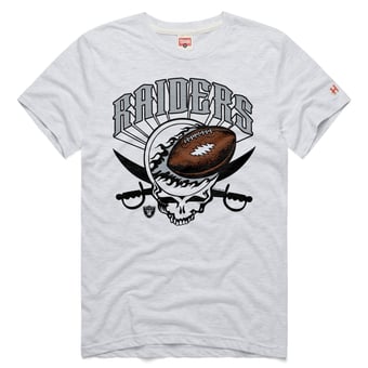 Men's Homage  Ash Las Vegas Raiders NFL x Grateful Dead Tri-Blend T-Shirt