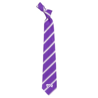 TCU Horned Frogs Woven Striped Tie