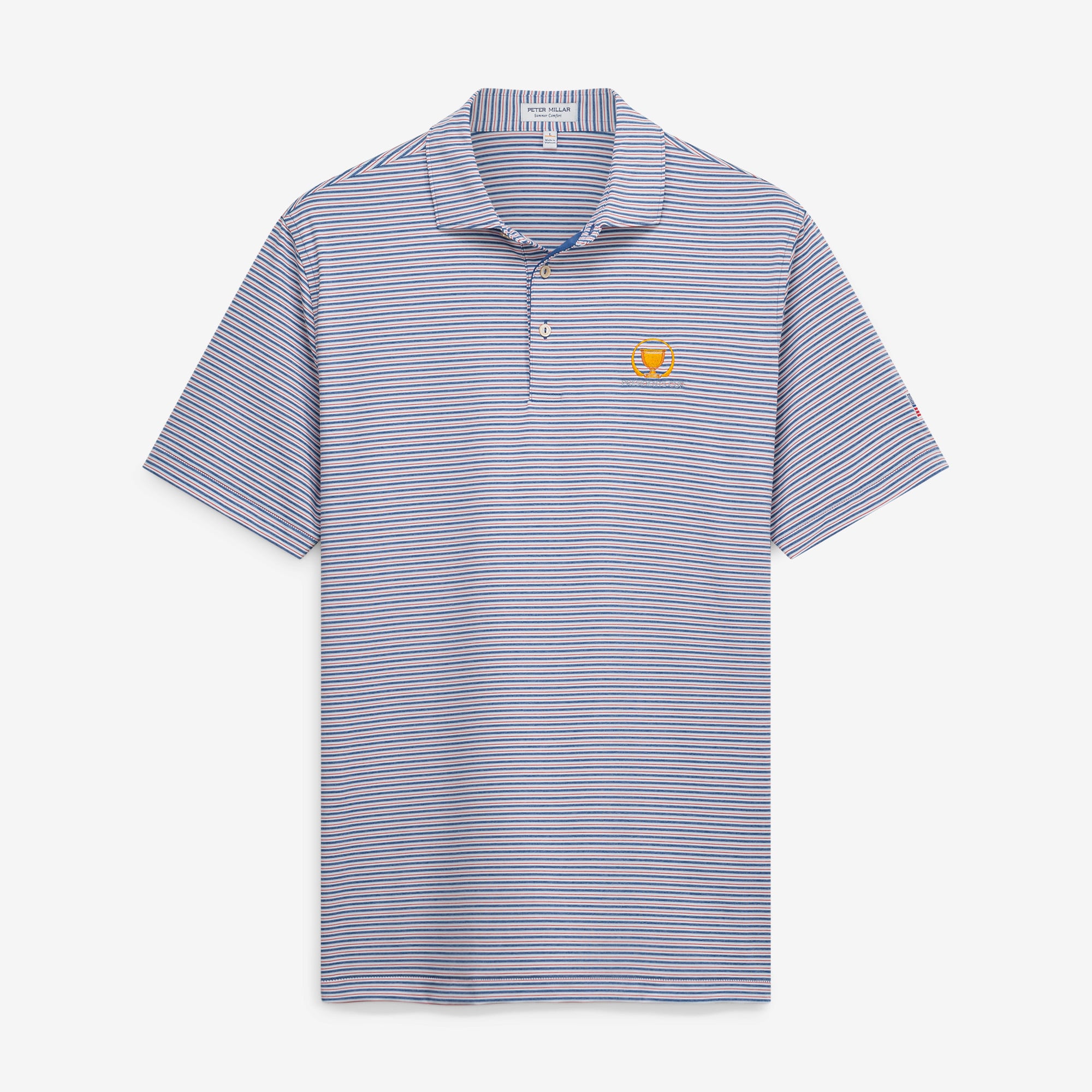 Men's Peter Millar  Blue Presidents Cup Team USA Owens Performance Jersey Polo