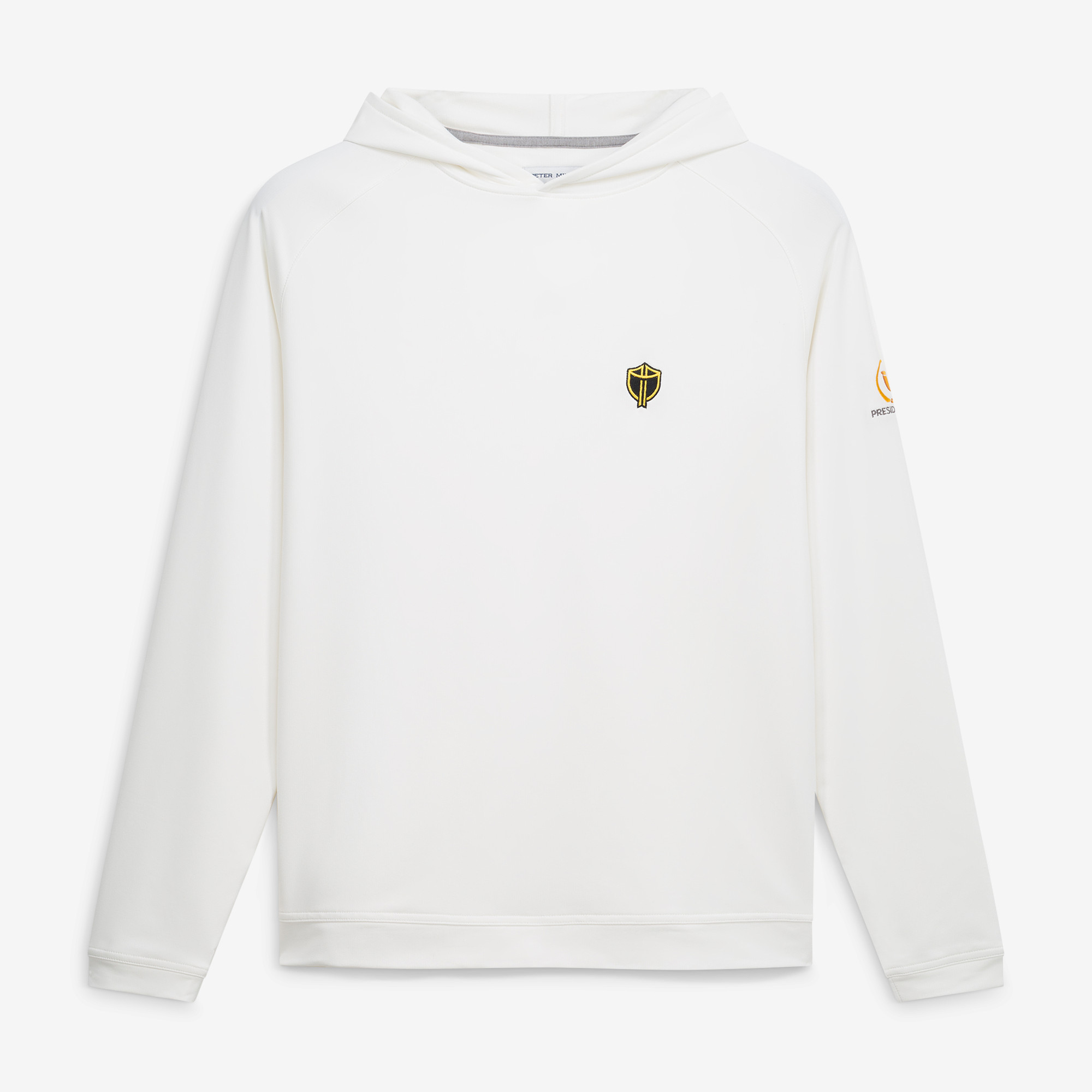 Men's Peter Millar  White Presidents Cup Team USA Pine Performance Raglan Hoodie