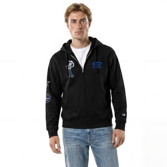 Men's Disney x Champion Black Dallas Cowboys Woody All-Star Full-Zip Hoodie