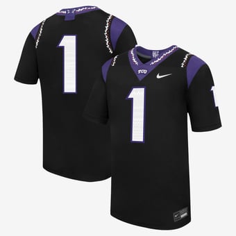 Men's Nike  Black TCU Horned Frogs  Replica Football Jersey