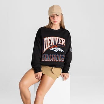 Women's Gameday Couture Black Denver Broncos Victory Prime Black Label Premium Drop Shoulder Sweatshirt