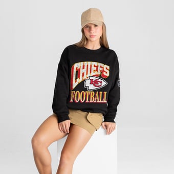 Women's Gameday Couture Black Kansas City Chiefs Victory Prime Black Label Premium Drop Shoulder Sweatshirt