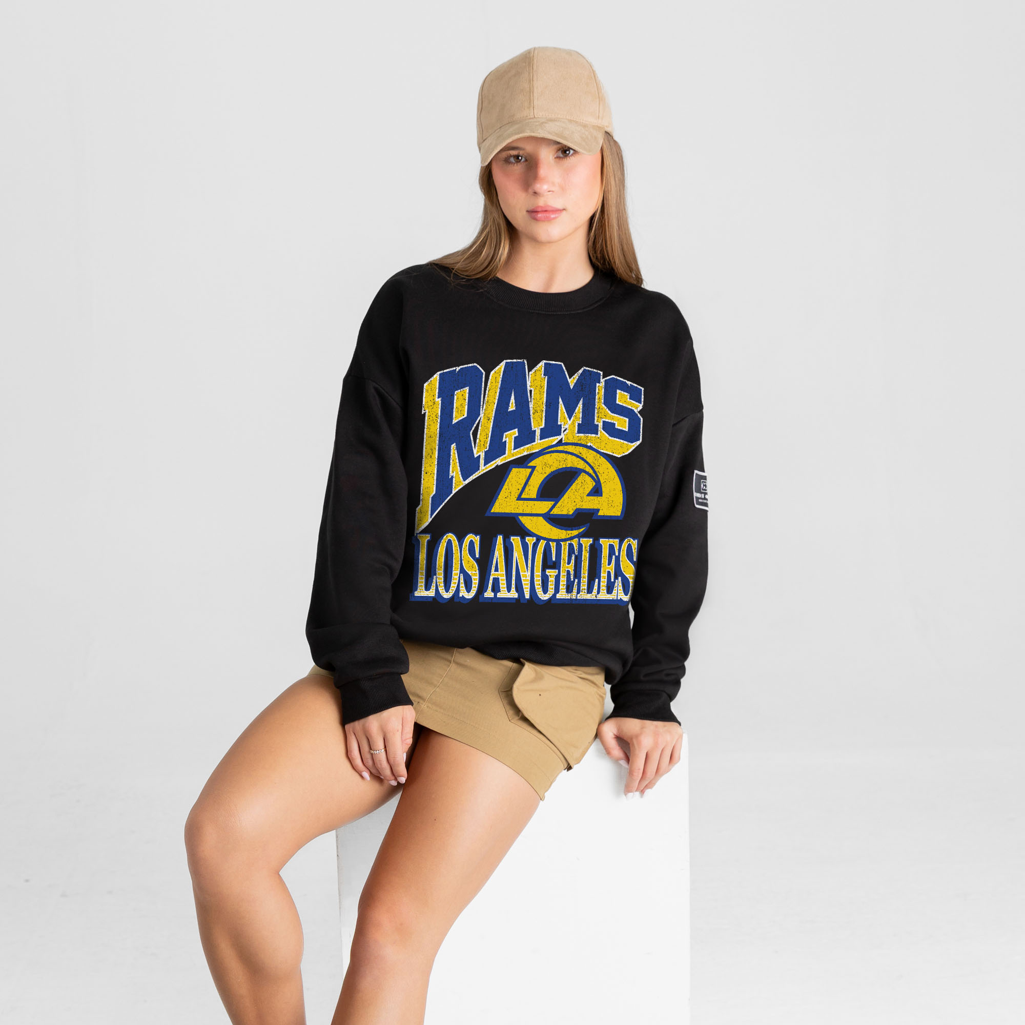 Gameday Couture Women's Black Los Angeles Rams Victory Prime Black Label Premium Drop Shoulder Sweatshirt - Black