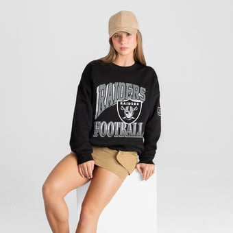 Women's Gameday Couture Black Las Vegas Raiders Victory Prime Black Label Premium Drop Shoulder Sweatshirt