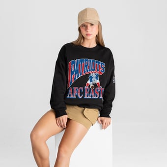 Women's Gameday Couture Black New England Patriots Victory Prime Black Label Premium Drop Shoulder Sweatshirt