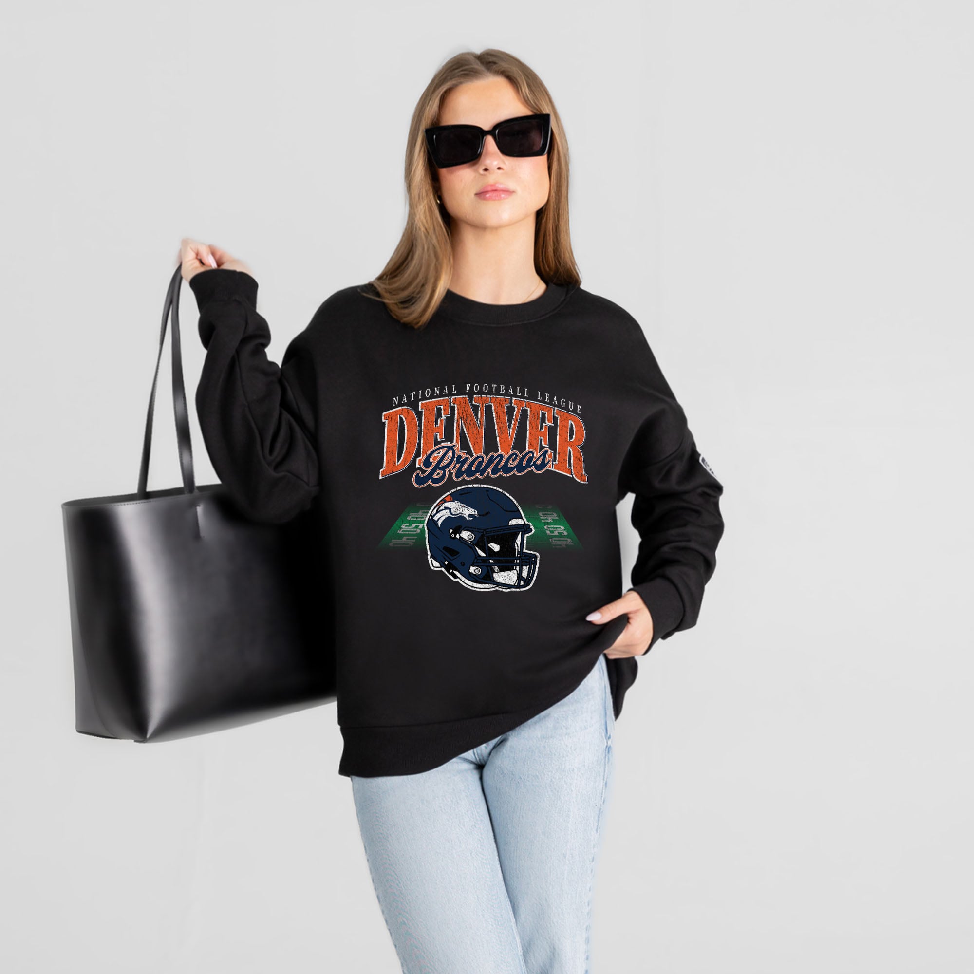 Women’s Gameday Couture Black Denver Broncos Field Focus Black Label Premium Drop Shoulder Sweatshirt Women’s Gameday Couture Black Denver Broncos Field Focus Black Label Premium Drop Shoulder Sweatshirt