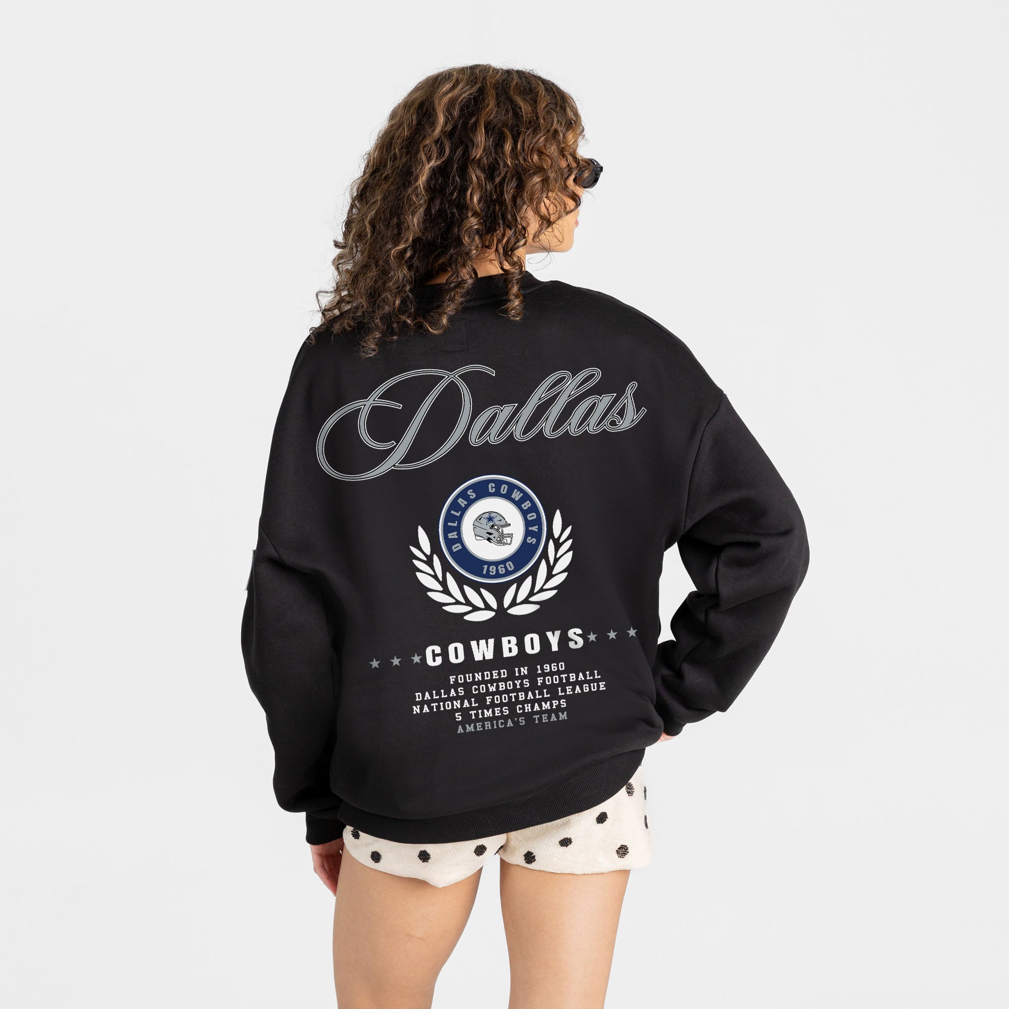 Women’s Gameday Couture Black Dallas Cowboys Classic Charm Black Label Premium Drop Shoulder Sweatshirt Women’s Gameday Couture Black Dallas Cowboys Classic Charm Black Label Premium Drop Shoulder Sweatshirt