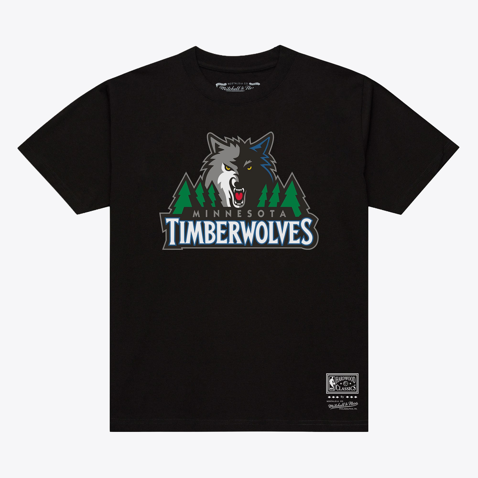 Men's Mitchell & Ness  Black Minnesota Timberwolves Global Standard T-Shirt
